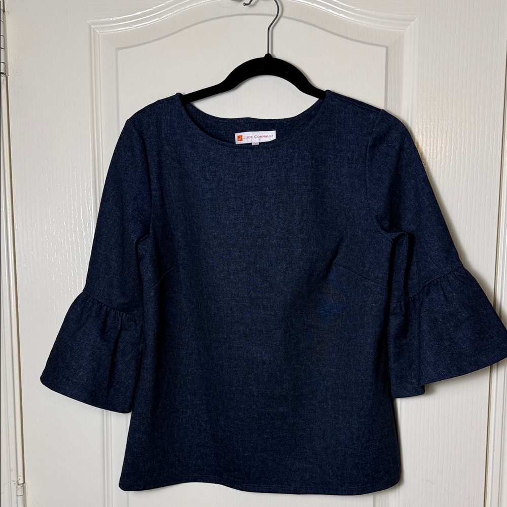 Jude Connally Dixie Top in "Jude Denim" navy.